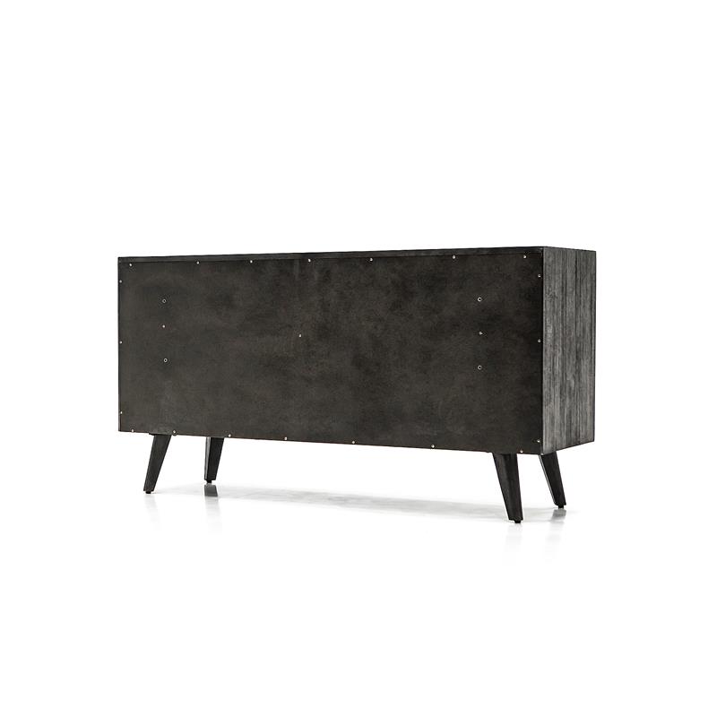 Armen Living Mohave 6-Drawer Mid-Century Wood Dresser in Tundra Gray