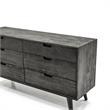 Armen Living Mohave 6-Drawer Mid-Century Wood Dresser in Tundra Gray