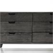 Armen Living Mohave 6-Drawer Mid-Century Wood Dresser in Tundra Gray