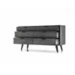 Armen Living Mohave 4-Piece Modern Wood Queen Bedroom Set in Tundra Gray