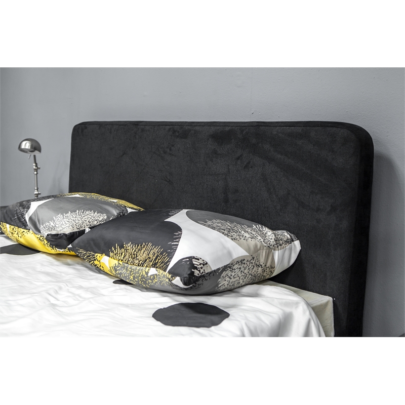 Armen Living Mohave 4-Piece Modern Wood King Bedroom Set in Tundra Gray