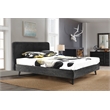 Armen Living Mohave 4-Piece Modern Wood King Bedroom Set in Tundra Gray