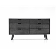 Armen Living Mohave 4-Piece Modern Wood King Bedroom Set in Tundra Gray