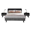 Armen Living Mohave 3-Piece Modern Wood Queen Bedroom Set in Tundra Gray