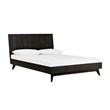 Armen Living Baly 4-Piece Modern Wood King Bedroom Set in Brushed Brown/Gray