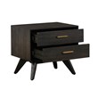 Armen Living Baly 4-Piece Modern Wood King Bedroom Set in Brushed Brown/Gray