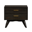 Armen Living Baly 3-Piece Modern Wood King Bedroom Set in Brushed Brown