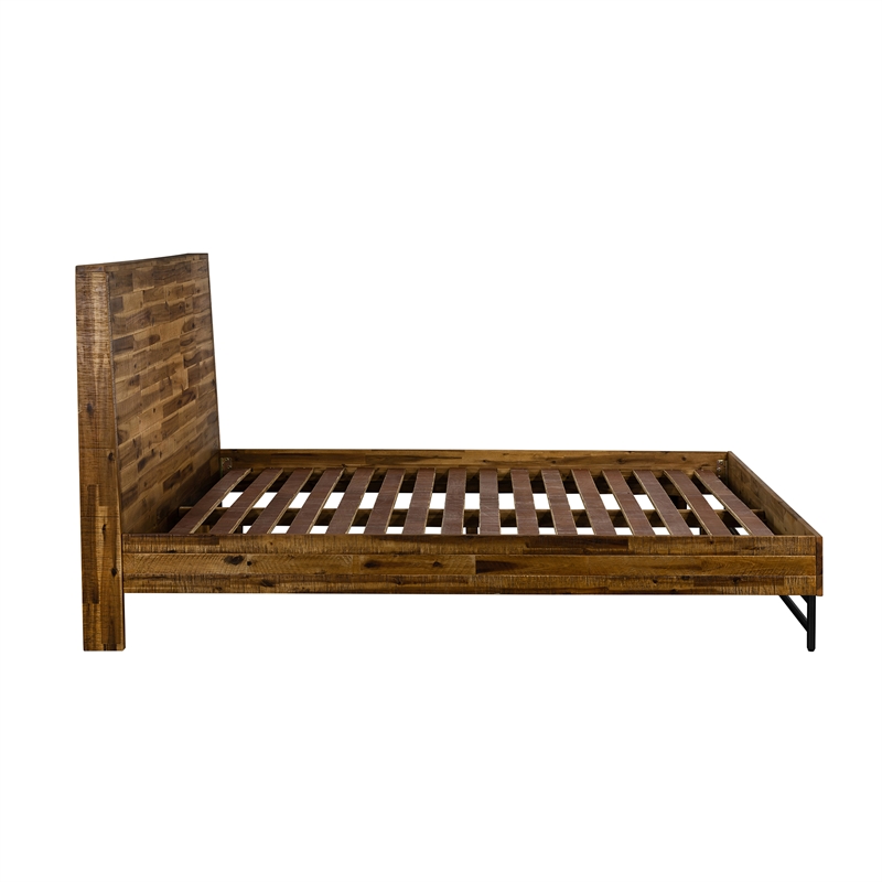 Armen Living Cusco 4-Piece Modern Wood Queen Bedroom Set in Brown/Black