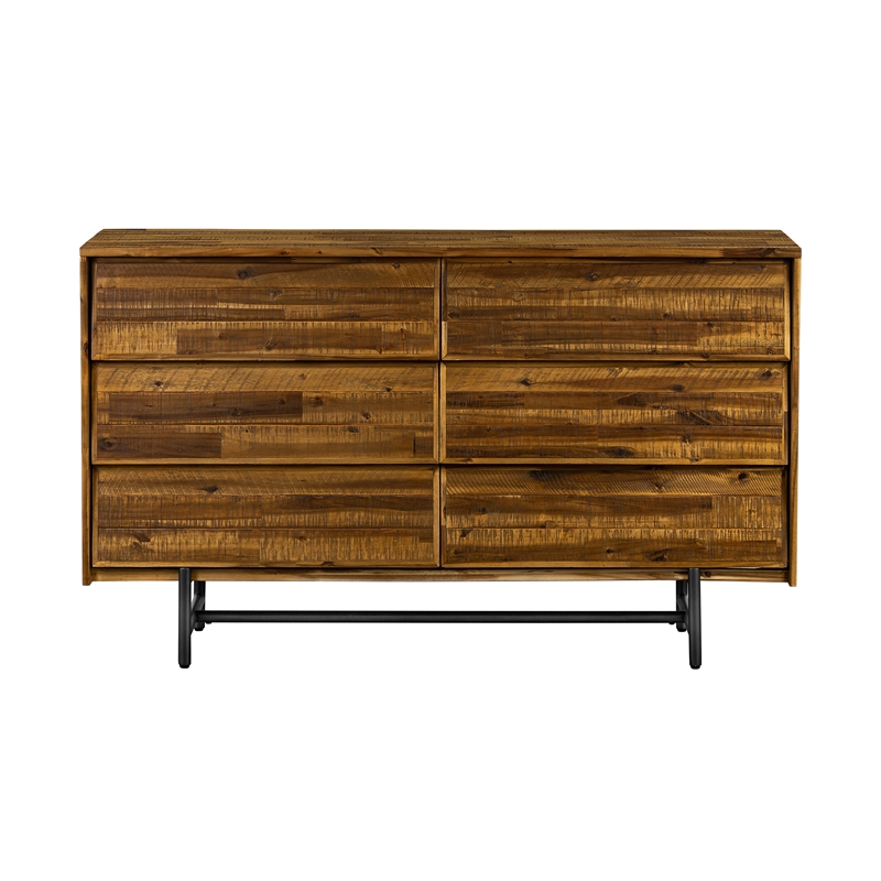 Armen Living Cusco 4-Piece Modern Wood Queen Bedroom Set in Brown/Black