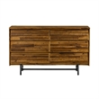 Armen Living Cusco 4-Piece Modern Wood Queen Bedroom Set in Brown/Black