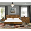 Armen Living Cusco 4-Piece Modern Wood Queen Bedroom Set in Brown/Black