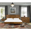 Armen Living Cusco 3-Piece Modern Wood Queen Bedroom Set in Brown/Black