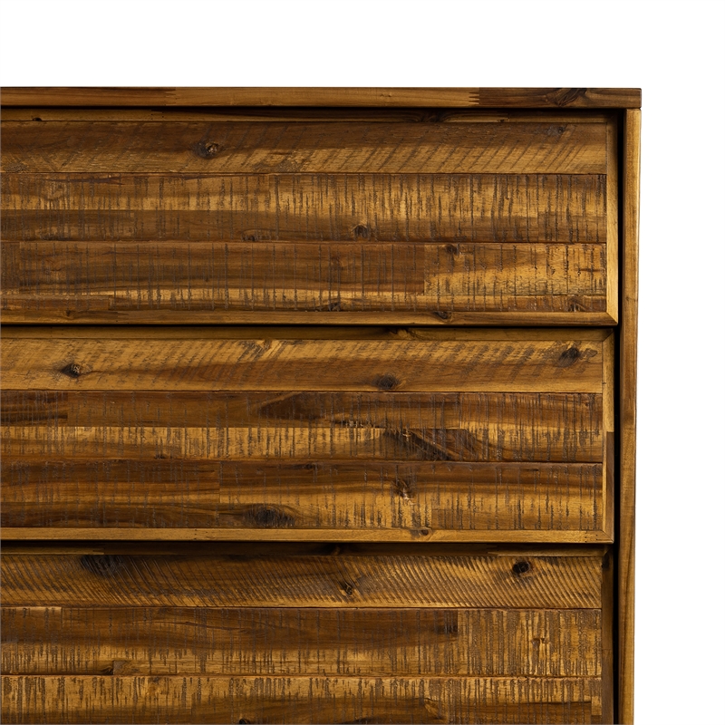 Armen Living Cusco 6-Drawer Modern Wood Dresser in Acacia Brown