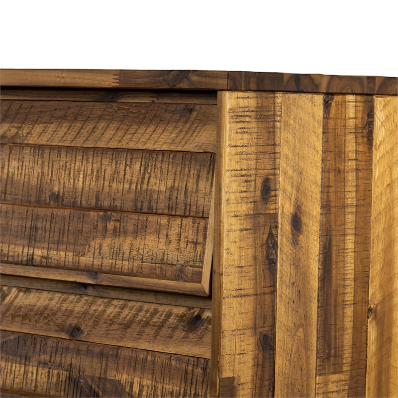 Armen Living Cusco 6-Drawer Modern Wood Dresser in Acacia Brown