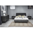 Armen Living Mohave Modern Wood Single Drawer Night Stand in Tundra Gray