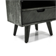 Armen Living Mohave Modern Wood Single Drawer Night Stand in Tundra Gray