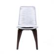 Armen Living Island Wood Outdoor Patio Dining Chair in Gray/Brown (Set of 2)