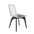 Armen Living Island Wood Outdoor Patio Dining Chair in Gray/Brown (Set of 2)