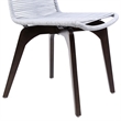 Armen Living Island Wood Outdoor Patio Dining Chair in Gray/Brown (Set of 2)