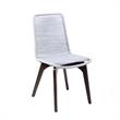 Armen Living Island Wood Outdoor Patio Dining Chair in Gray/Brown (Set of 2)