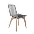 Armen Living Island Wood Outdoor Patio Dining Chair in Gray/Natural (Set of 2)