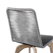 Armen Living Island Wood Outdoor Patio Dining Chair in Gray/Natural (Set of 2)
