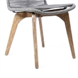 Armen Living Island Wood Outdoor Patio Dining Chair in Gray/Natural (Set of 2)