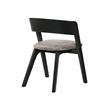 Armen Living Venus Jackie 5PC Wood Dining Table and Chair Set in Black/Gray
