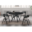 Armen Living Venus Jackie 5PC Wood Dining Table and Chair Set in Black/Gray
