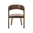 Armen Living Venus Jackie 5-Piece Wood Dining Table & Chair Set in Walnut/Gray