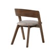 Armen Living Venus Jackie 5-Piece Wood Dining Table & Chair Set in Walnut/Gray