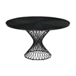 Armen Living Cirque Rowan 5-Piece Wood Dining Table and Chair Set in Black/Gray