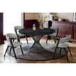 Armen Living Cirque Rowan 5-Piece Wood Dining Table and Chair Set in Black/Gray
