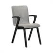 Armen Living Cortina Varde 5PC Wood Dining Table and Chair Set in Black/Gray