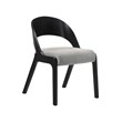 Armen Living Cortina Polly 5PC Wood Dining Table and Chair Set in Black/Gray