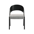 Armen Living Cortina Polly 5PC Wood Dining Table and Chair Set in Black/Gray