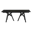 Armen Living Cortina Polly 5PC Wood Dining Table and Chair Set in Black/Gray