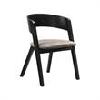 Armen Living Cortina Jackie 5PC Wood Dining Table and Chair Set in Black/Gray