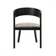 Armen Living Cortina Jackie 5PC Wood Dining Table and Chair Set in Black/Gray