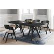 Armen Living Cortina Jackie 5PC Wood Dining Table and Chair Set in Black/Gray