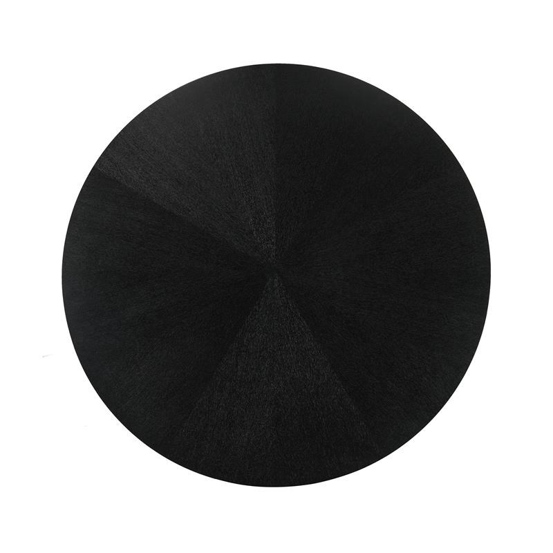 Armen Living Cirque Round ContemporaryWood Dining Table in Black