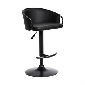 Armen Living Montego 24.25 - 32.25&quot Modern Metal Swivel Bar Stool in Black