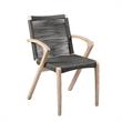 Armen Living Oasis and Brielle Outdoor 5-Piece Wood Dining Set in Natural