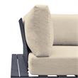 Armen Living Razor 4PC Aluminum/Fabric Outdoor Sectional Set in Taupe/Dark Gray