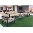 Sonoma Outdoor 4 piece Set in Taupe with Grey Frame Finish