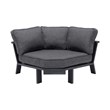 Armen Living Palau 4-Piece Aluminum Outdoor Patio Sofa Set in Dark Gray/Natural