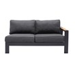 Armen Living Palau 4-Piece Aluminum Outdoor Patio Sofa Set in Dark Gray/Natural