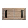 Armen Living Turin Rustic Dining Table with Solid Oak Wood Top/Copper Tip Legs
