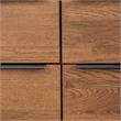 Armen Living Nevada Modern Solid Wood Sideboard in Balsamic Oak