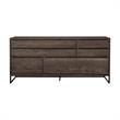 Armen Living Nevada Modern Solid Wood & Metal Sideboard in Dark Brown